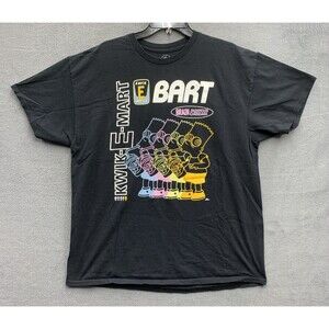 The Simpsons Graphic Tee T-Shirt Kwik-E-Mart Multiple Bart Simpsons Brain Freeze